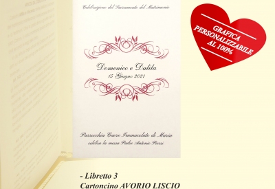 Libretto Messa 3 - Cartoncino Avorio Liscio 
